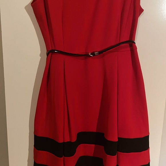 Calvin Klein Belted Striped Dress, Size 12P - Picture 2 of 5